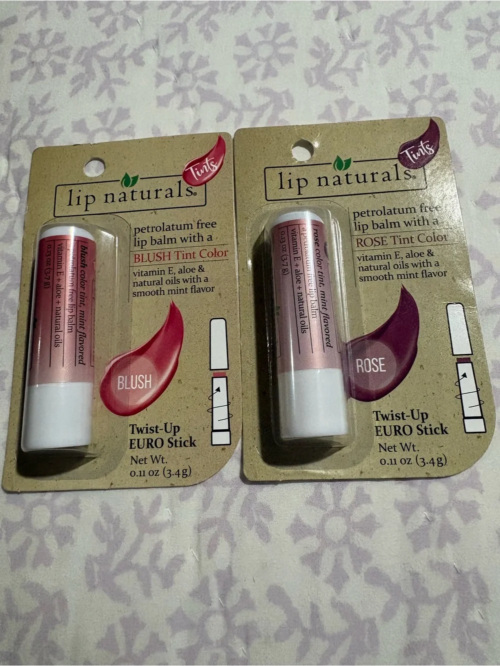 Lip Naturals Tinted Lip Balm Duo – Blush & Rose